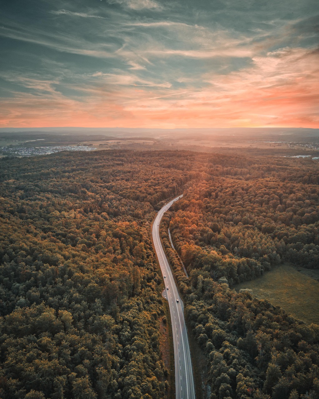 Shop heaven, road, drone, nature, path, landscape, goal, clouds, phone wallpaper, horizon, birds eye view, air, forest, trees, green, automobile, to travel, travel, fall, aerial, curves, aerial view, streets, perspective, aesthetic wallpaper, iphone wallpaper